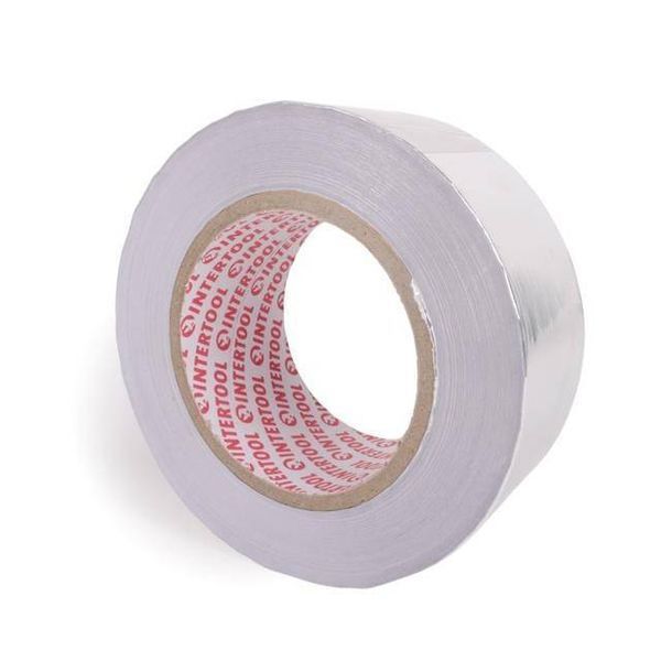 Скотч алюминиевый термостойкий 50 мм*50 м. INTERTOOL KT-0993 KT-0993 фото