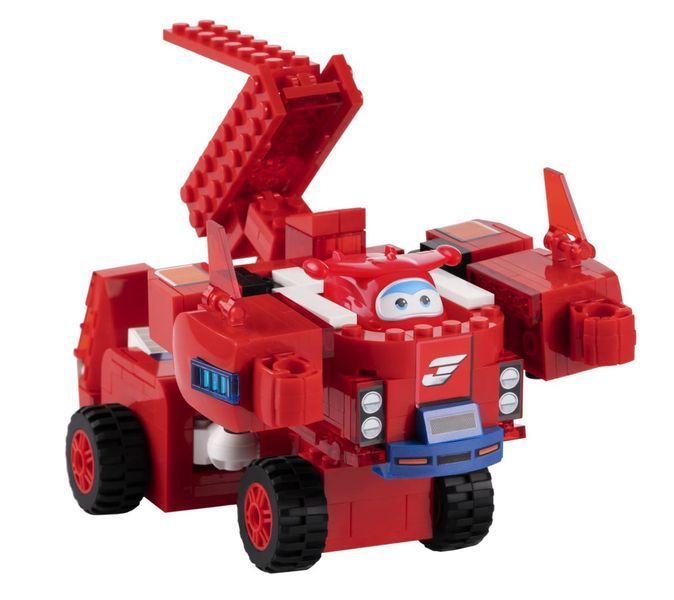 Конструктор-трансформер Super Wings Small Blocks 2-in-1 Buildable Transforming Vehicle Jett, Джетт EU385005 фото