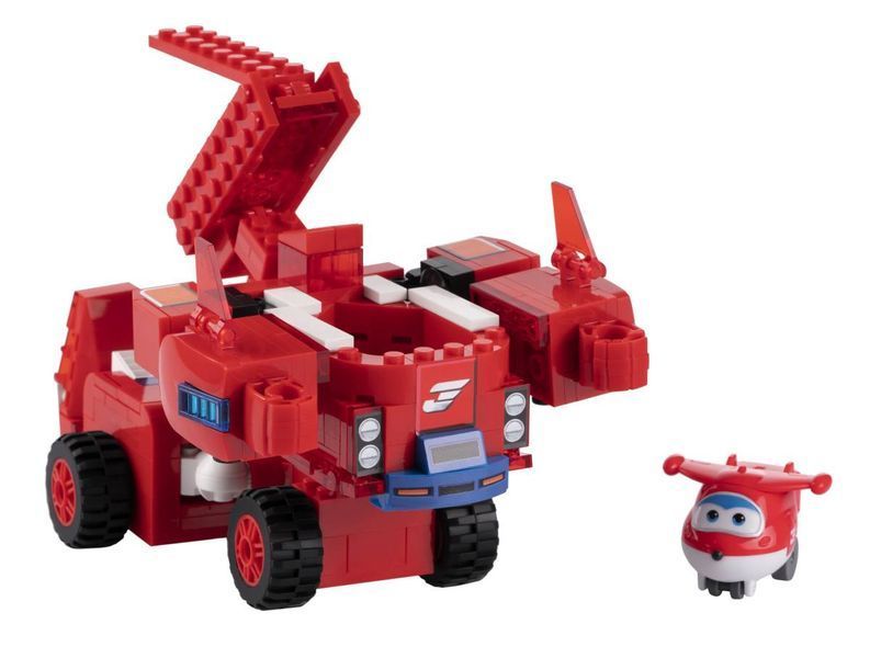 Конструктор-трансформер Super Wings Small Blocks 2-in-1 Buildable Transforming Vehicle Jett, Джетт EU385005 фото