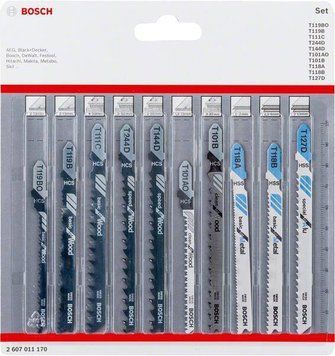 Набор полотен для лобзика Bosch 10шт. (2607011170) 2.607.011.170 фото