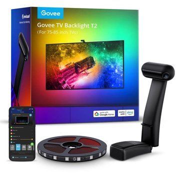 Набір адаптивного підсвічування Govee H605C Envisual TV Backlight T2 with Dual Cameras 75-85'' RGB Чорний (H605C312) H605C312 фото