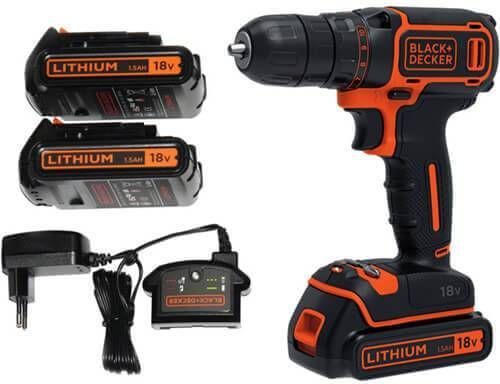 Дрель-шуруповерт Black&Decker BDCDC18B, 18В, Li-Ion, 650 об/мин. BDCDC18B фото