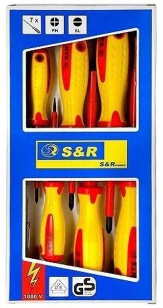Набор отверток диэлектрических S&R PH-SL-TEST-PROFI, 1000V, 7шт (250681307) 250681307 фото