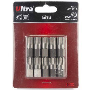 Біти Spline M12&times;30мм 10мм 10шт S2 (блістер) ULTRA (4015912) SG-4015912 фото