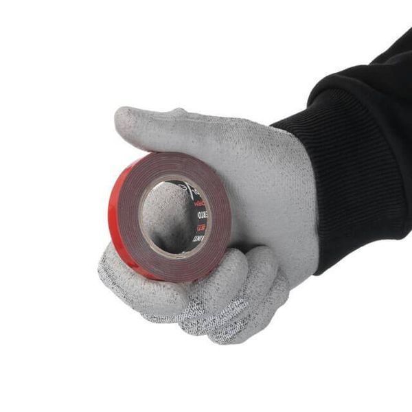 Лента клейкая двухсторонняя AUTO FIX, 9 мм*2 м*1 мм, серая, вспененный акрил, Storm INTERTOOL KT-0827 KT-0827 фото
