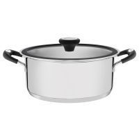 Кастрюля TRAMONTINA Solar silicone нерж. кастрюля 2,8л (диам 20см) широкая (62123/203) 62123/203 фото