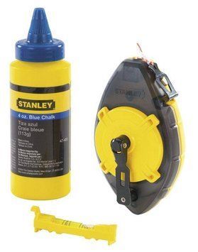 Шнур разметочный Stanley 30м, корпус "PowerWinder", 115 г. пудра и уровень подвесной 0-47-465 фото