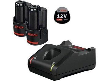 Набор из 2x аккумуляторных батарей Bosch GBA 12V 2.0Ah+GAL 12V-40 Professional (1600A019R8) 1.600.A01.9R8 фото
