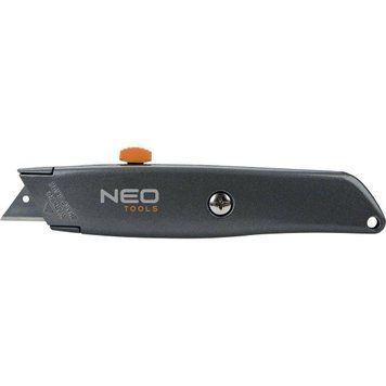 Нож Neo Tools, сегментированное лезвие 18мм, 155мм, металлический корпус 63-702 фото