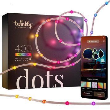 Smart LED Гірлянда Twinkly Dots Lights RGB 400 Gen II, IP20, кабель чорный TWD400STP-TEU фото