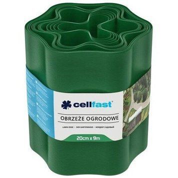 Лента газонная Cellfast, бордюрная, волнистая, 20см x 9м, зеленая (30-003H) 30-003H фото