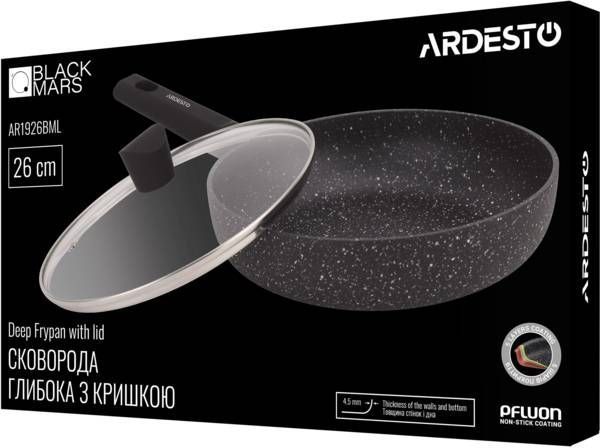 Сковорода Ardesto Black Mars Alcor с крышкой, 26см, алюминий (AR1926BML) AR1926BML фото
