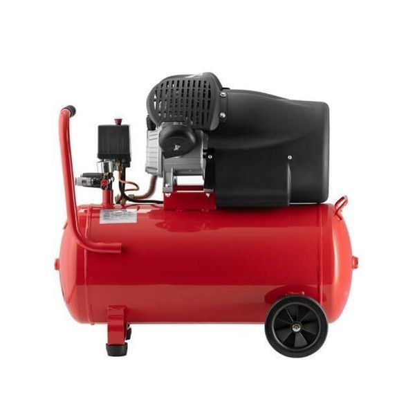 Компрессор 50 л, 2230 Вт, 220 В, 8 атм, 354 л/мин, 2 цилиндра. INTERTOOL PT-0004 PT-0004 фото