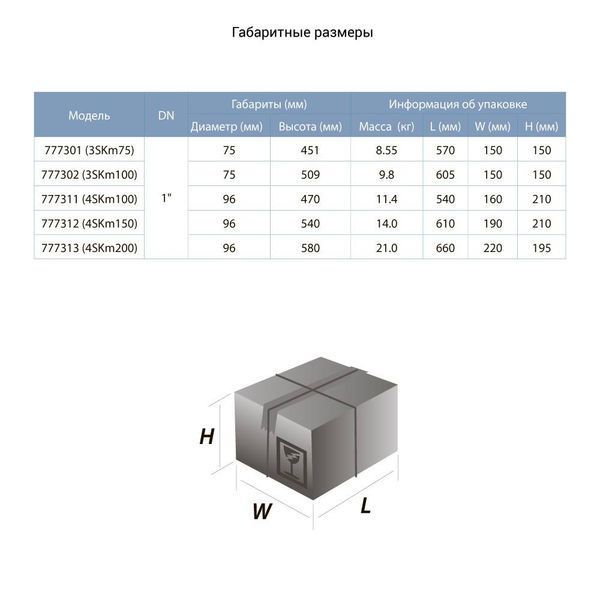 Насос вихровий свердловинний 0.75кВт H 58(34)м Q 45(20)л/хв &Oslash;96мм AQUATICA (DONGYIN) 4SKm100 (777311) SG-777311 фото