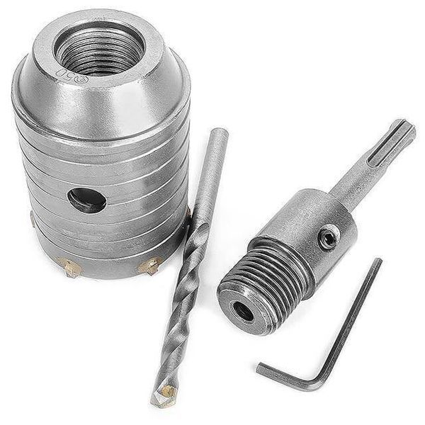 Комплект: Сверло корончастот для бетона 50 мм + Переходник SDS Plus 100 мм INTERTOOL SD-7050 SD-7050 фото