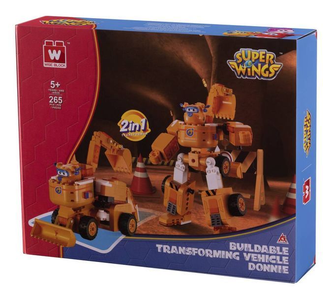 Конструктор-трансформер Super Wings Small Blocks 2-in-1 Buildable Transforming Vehicle Donnie, Донні EU385007 фото