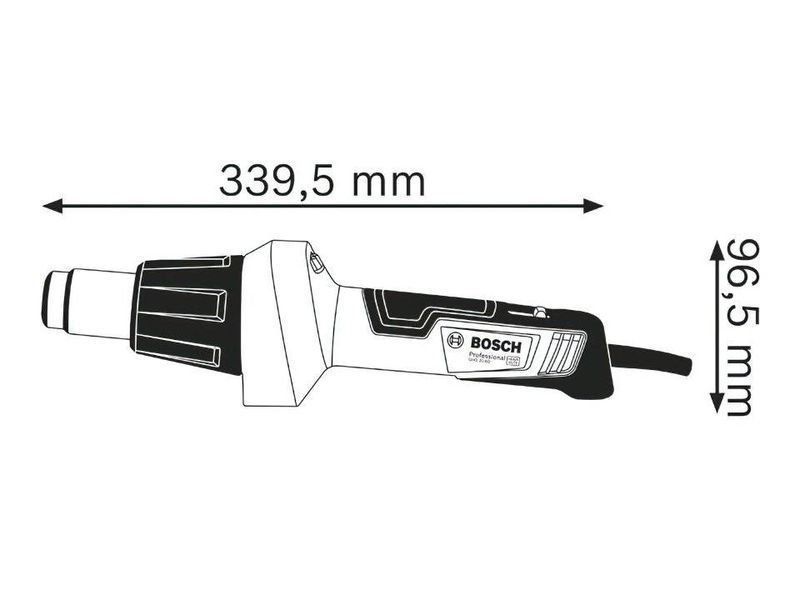 Фен строительный Bosch GHG 20-60 2000Вт 50-630&deg;C 150-500л&middot;мин 0.89кг 0.601.2A6.400 фото