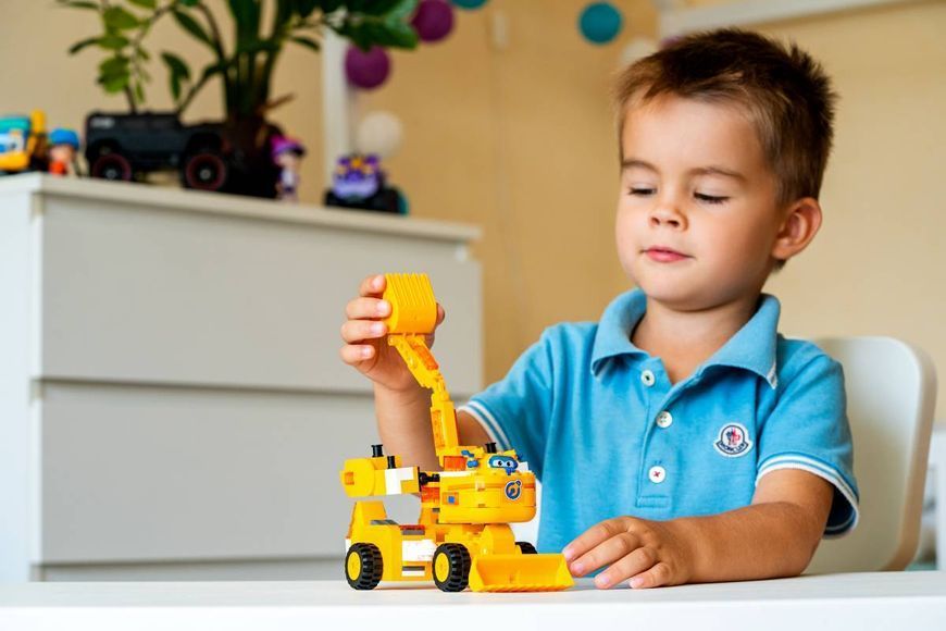 Конструктор-трансформер Super Wings Small Blocks 2-in-1 Buildable Transforming Vehicle Donnie, Донні EU385007 фото