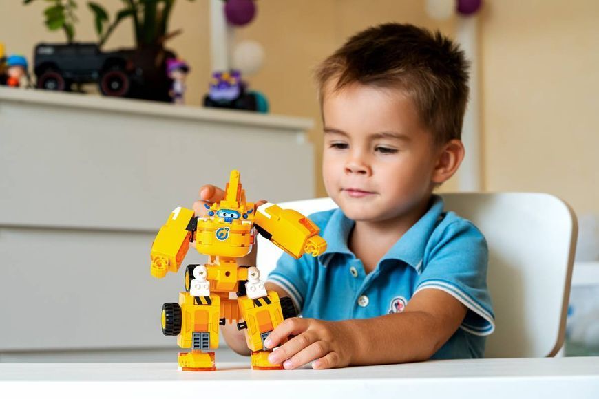 Конструктор-трансформер Super Wings Small Blocks 2-in-1 Buildable Transforming Vehicle Donnie, Донні EU385007 фото
