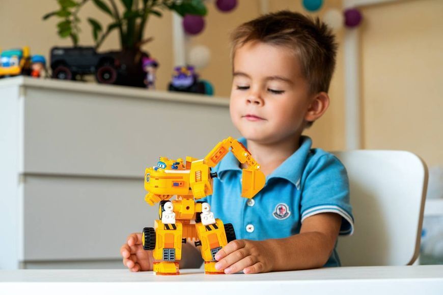 Конструктор-трансформер Super Wings Small Blocks 2-in-1 Buildable Transforming Vehicle Donnie, Донні EU385007 фото