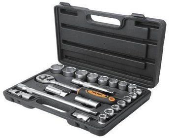 Набір інструментів Tolsen, набір торцевих головок 1/2", 22шт, CrV 15139 фото