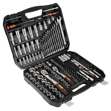 Набір інструментів Neo Tools, 219шт, 1/2", 1/4", 3/8", CrV, кейс (10-076) 10-076 фото