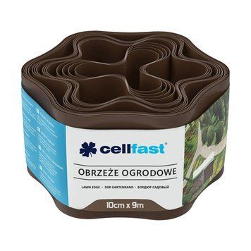 Лента газонная Cellfast, бордюрная, волнистая, 10см x 9м, коричневый (30-011H) 30-011H фото