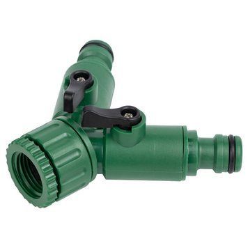 Кран распределительный с адаптерами 1/2" 2-го выхода в/с 1/2"&times;3/4" (ABS) GRAD (5016885) SG-5016885 фото