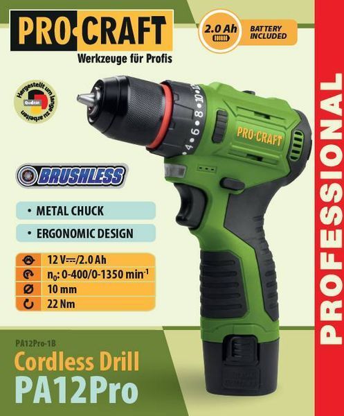 Шуруповерт Procraft PA12Pro (1 акб) PC-000129 фото