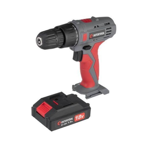 Дриль-шурупокрут акумуляторний 18 В INTERTOOL DT-0315 DT-0315 фото