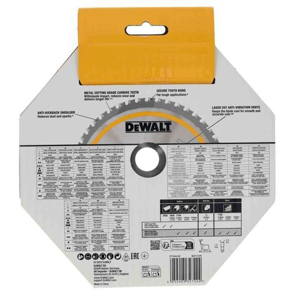 Диск пиляльний METAL CUTTING DeWALT DT1044 DT1044 фото