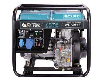 Генератор дизельный Konner&Sohnen KS 6100HDE (EURO V), 230В, 5.5/5.0кВт, электростарт, предстартовый пподогрев, 107кг. KS6100HDE фото