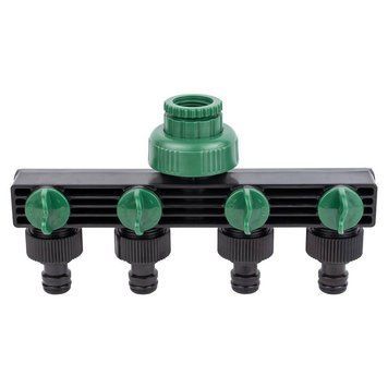 Кран распределительный с адаптерами 1/2" 4-е выхода в/с 1/2"&times;3/4" (ABS) GRAD (5016905) SG-5016905 фото