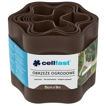 Лента газонная Cellfast, бордюрная, волнистая, 15см x 9м, коричневый (30-012H) 30-012H фото