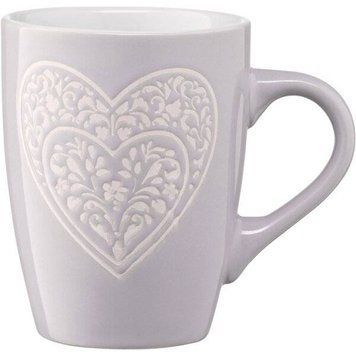 Чашка Ardesto Heart, 330 мл, сіра, кераміка (AR3467GR) AR3467GR фото