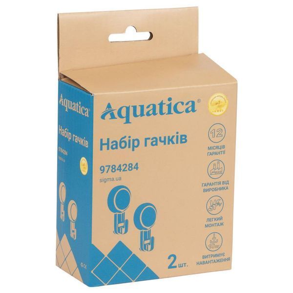 Гачки на вакуумних присосках s42 64&times;45&times;115мм (2шт) AQUATICA (9784284) SG-9784284 фото