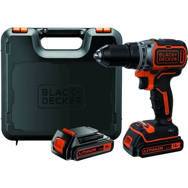 Дриль-шурупокрут акумуляторний безщітковий BLACK+DECKER BL186KB BL186KB фото
