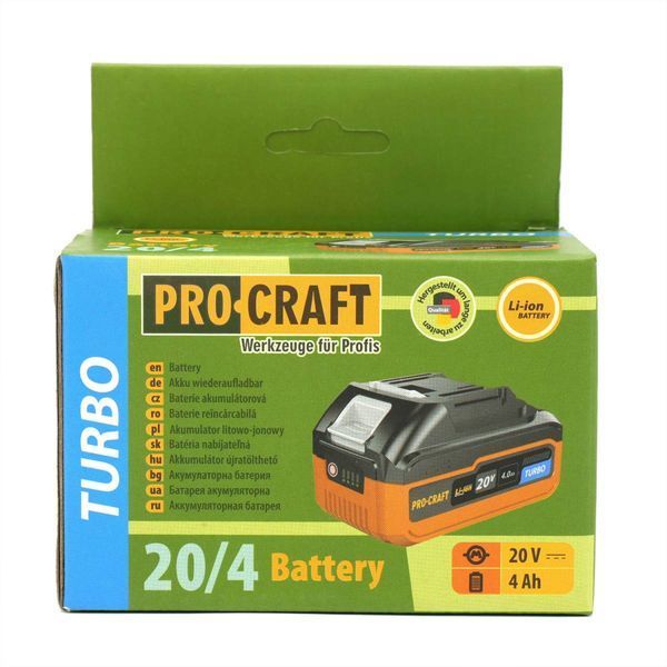 Аккумуляторная цепная пила Procraft PKA36 + 1 акб 4Ач Turbo + ЗП charger20/1 PC-382423 фото