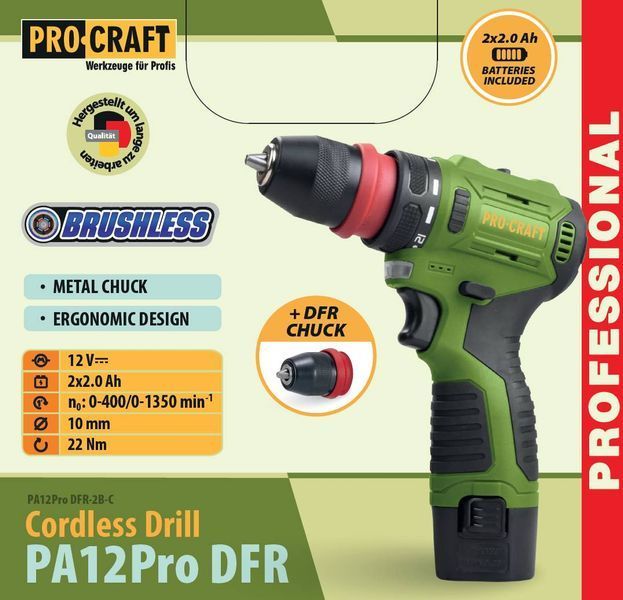 Шуруповерт Procraft PA12Pro DFR (1 акб) PC-000128 фото