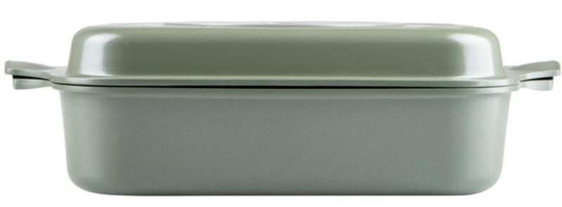 Гусятница RINGEL Zitrone Olive Сковорідка Ростер 34x24x13.5 см (6+3л) з кришкою (RG-2108-34/OL) RG-2108-34/OL фото
