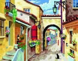 Набір для творчості Sequin Art PAINTING BY NUMBERS SENIOR A Quiet Street (SA0129) SA0129 фото