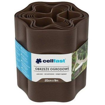 Лента газонная Cellfast, бордюрная, волнистая, 20см x 9м, коричневый (30-013H) 30-013H фото