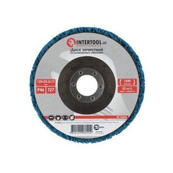 Диск зачистный из вспененного абразива синий 125*22,2*13 мм, P46, T27 INTERTOOL BT-0604 BT-0604 фото
