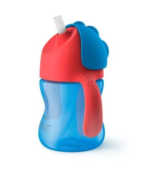 Чашка AVENT з трубочкою 210 мл. 9+синій (SCF796/01) SCF796/01 фото
