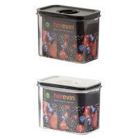 Контейнер HEREVIN Canister-Vacuum Lid-White-Black 1.2 л (161179-000) 161179-000 фото