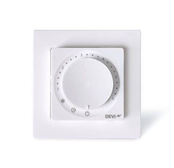 Терморегулятор Devi DEVIreg Basic +5...45&deg; механический программируемый Bluetooth встроенный 16A 230В белый 140F1160 фото