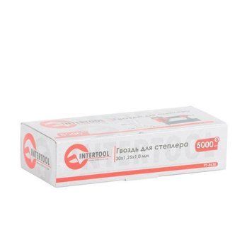 Цвях для степлера 30 мм 1.0x1.25 мм 5000 шт./пач. INTERTOOL PT-8630 PT-8630 фото