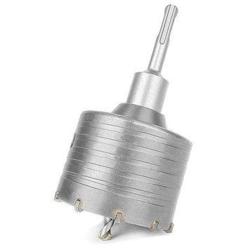 Комплект: Свердло корончастот для бетону 80 мм + Перехідник SDS Plus 100 мм INTERTOOL SD-7080 SD-7080 фото
