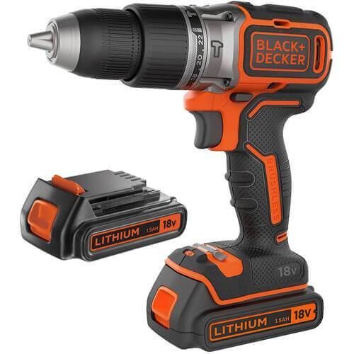 Дриль-шурупокрут акумуляторний безщітковий ударний BLACK+DECKER BL188KB BL188KB фото