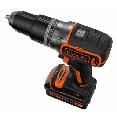 Дриль-шурупокрут акумуляторний безщітковий ударний BLACK+DECKER BL188KB BL188KB фото